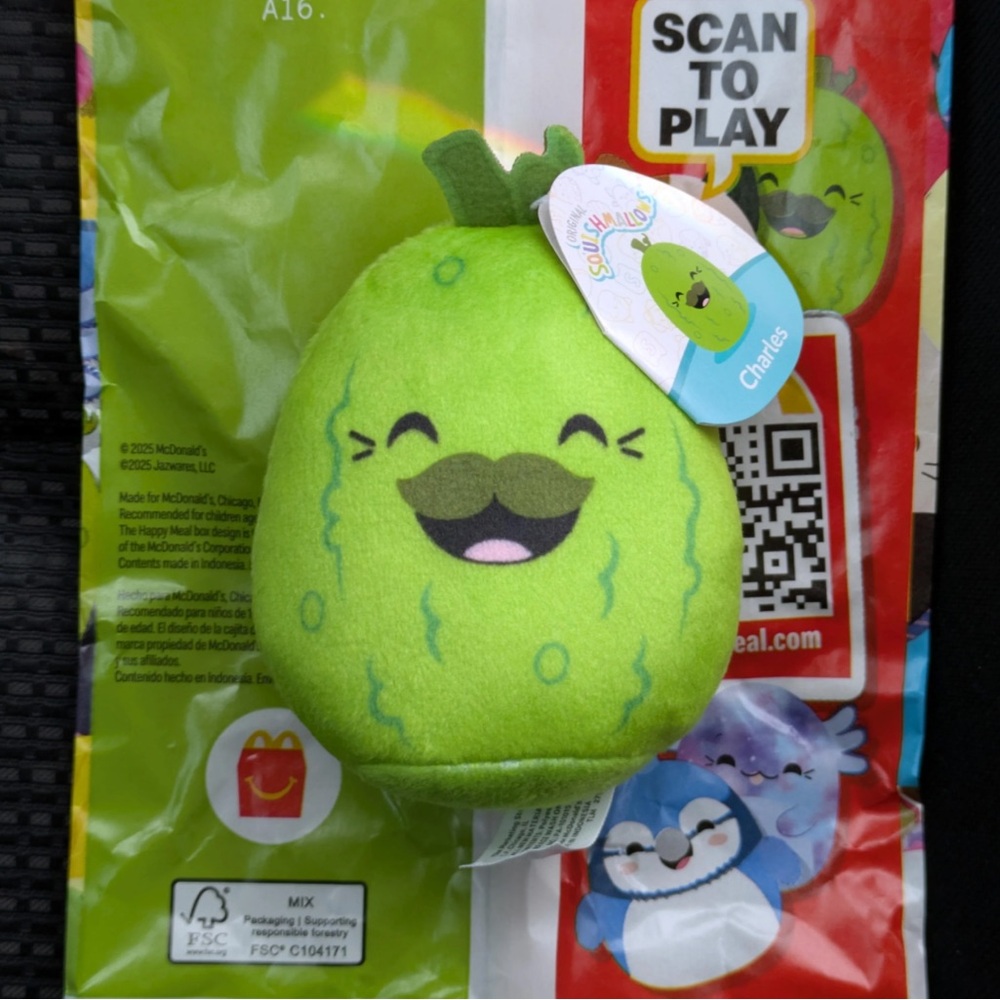 Squishmallows Charles Green Cactus New McDonald’s Plush Toy